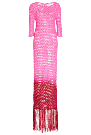 Fringed Crochet Maxi Dress Dress Alejandra Alonso Rojas   