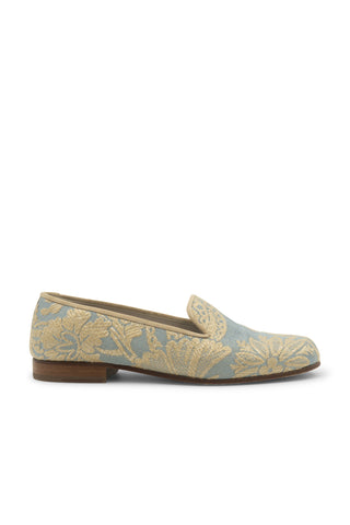 Jacquard Loafers in Blue/Gold Loafers Stubbs & Wootton   