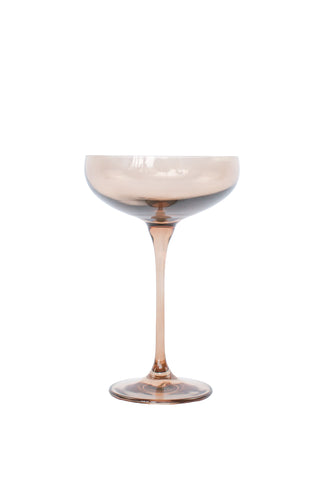 Estelle Colored Champagne Coupe Stemware - Set of 6 (Amber Smoke) glassware Estelle Colored Glasses   