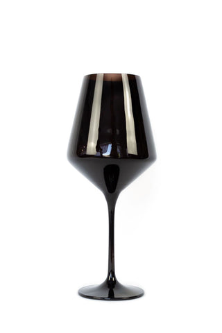 Estelle Colored Wine Stemware - Set of 6 (Black) glassware Estelle Colored Glasses   