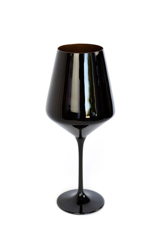 Estelle Colored Wine Stemware - Set of 6 (Black) glassware Estelle Colored Glasses   