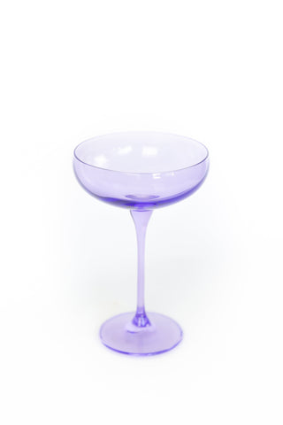 Estelle Colored Champagne Coupe Stemware - Set of 6 (Lavender) glassware Estelle Colored Glasses   