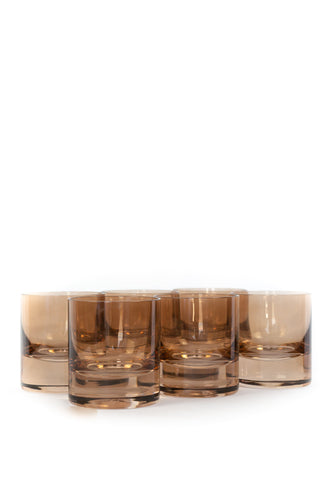 Estelle Colored Rocks Glass -  Set of 2 (Amber Smoke) glassware Estelle Colored Glasses   
