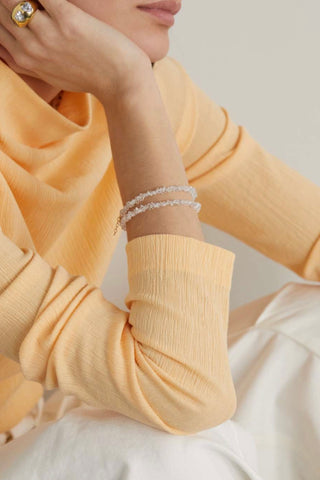 Herkimer Diamond Double Wrap Bracelet Fine Jewelry Jia Jia   