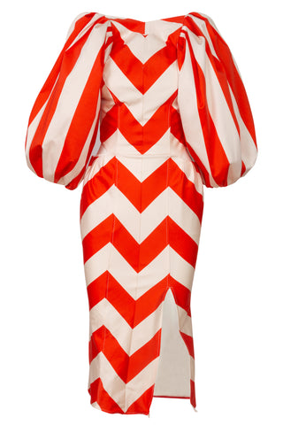 Cloud Sheath Dress in Poppy Vanilla Stripe | PF '22 (est. retail $1,150) Clothing Harbison   