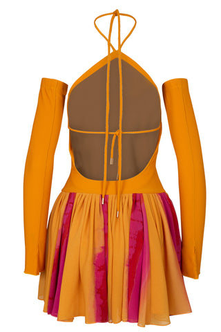 Sunset Dress in Papaya Multi | SS '22 Runway (est. retail $1,295) Clothing Harbison   