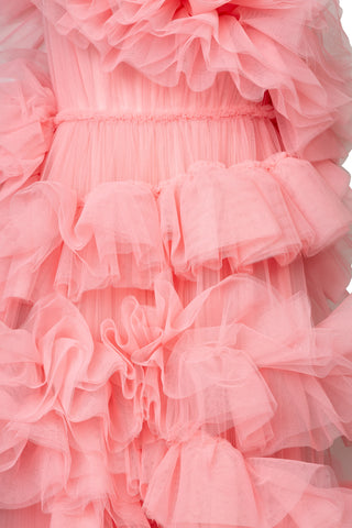 Pink Tulle and Ruffle Mariel Gown Clothing Huishan Zhang   