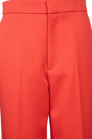 Straight-leg Wool Trousers In Poppy Red | (est. retail $890) Clothing Gauchere   
