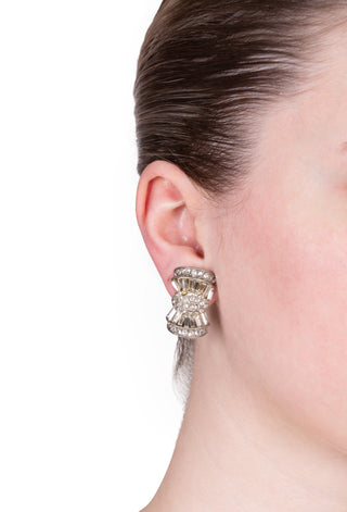 Silver Earrings with Crystals | made to order Fine Jewelry Ben-Amun   