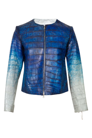 Alligator Jacket in Blue Clothing Vereda   