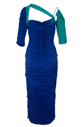 Comet Dress in Lapis/Emerald | PF '22 (est. retail $1,395) Clothing Harbison   
