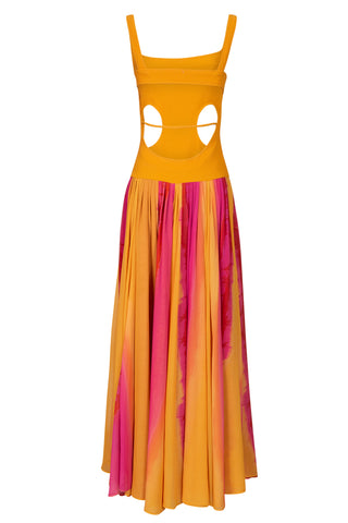 Solar Dress in Papaya Multi | SS '22 Runway (est. retail $1,495) Clothing Harbison   