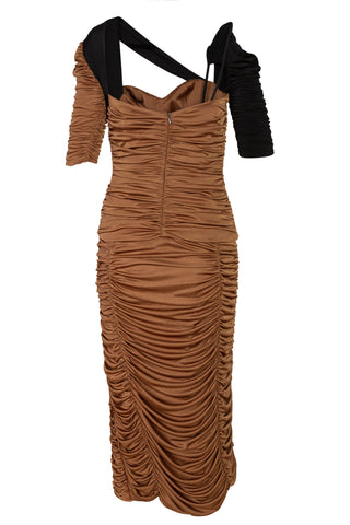 Comet Dress in Cocoa/Nero | PF '22 (est. retail $1,395) Clothing Harbison   