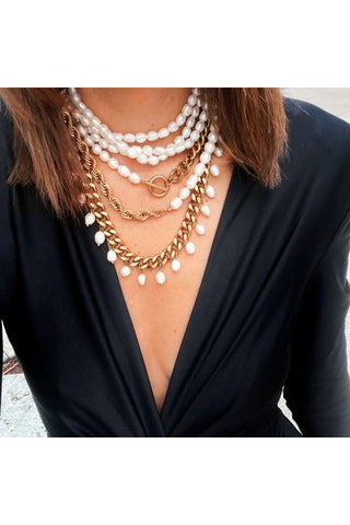 Freshwater Pearl Vicente Chain Necklace Necklace Saint Moran   