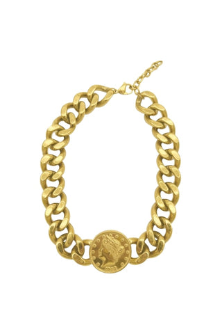 Corte Curb Chain Collar Necklace Necklace Saint Moran   