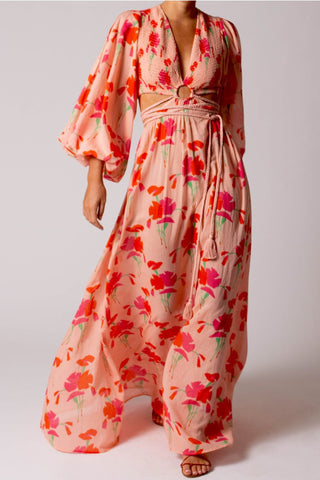 Leonie Printed Gauze Dress - Pink Lemonade Dresses Miguelina   