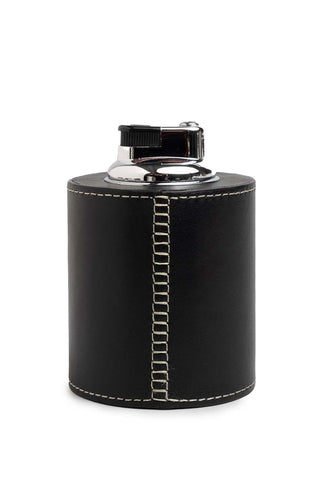 The Cylinder Table Lighter in Nappa Leather (Black) Lighters & Matches Hunting Season   