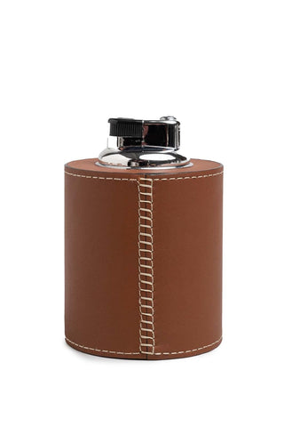 The Cylinder Table Lighter in Nappa Leather (Cognac) Lighters & Matches Hunting Season   