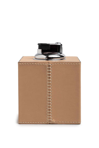 The Large Table Lighter in Nappa Leather (Oyster) Lighters & Matches Hunting Season   