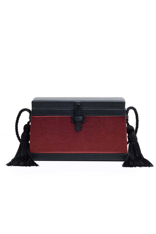 The Square Trunk in Satin with Tassels (Red) Handbags Hunting Season   