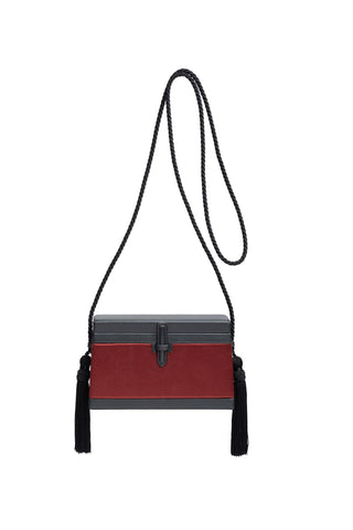 The Square Trunk in Satin with Tassels (Red) Handbags Hunting Season   