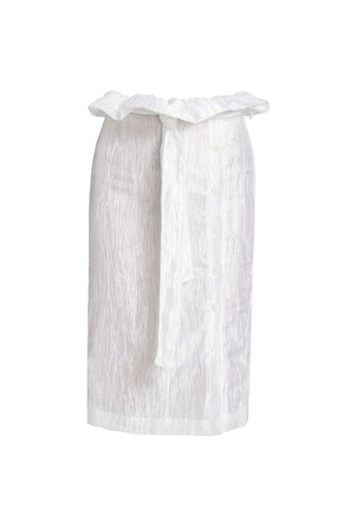 Crinkled Taffeta Skirt | White Skirt Izayla   