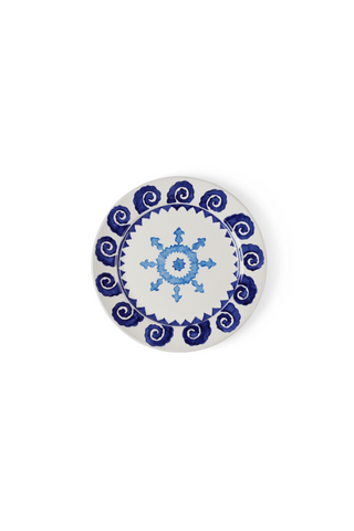 Circle Ceramic Plates, Blue & White Table Emporio Sirenuse   