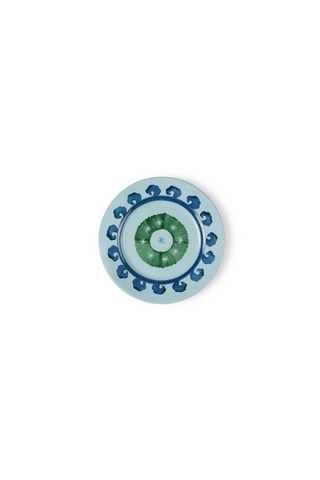 Circle Ceramic Plates, Blue & Green Table Emporio Sirenuse   
