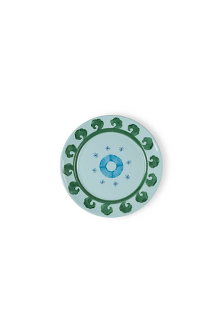 Circle Ceramic Plates, Blue & Green Table Emporio Sirenuse   