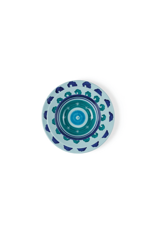 Circle Ceramic Plates, Blue & Teal Table Emporio Sirenuse   