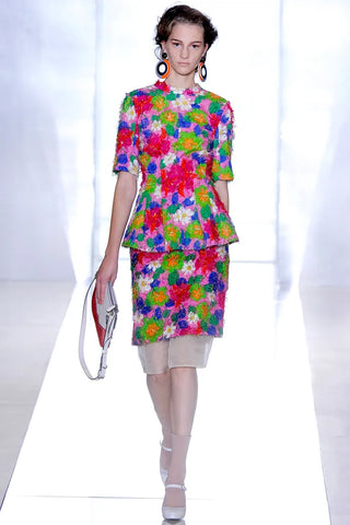 Floral Tinsel Peplum Top | Spring '12 Ready-to-Wear