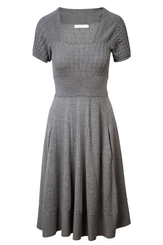 Grey Knit Stretch Dress