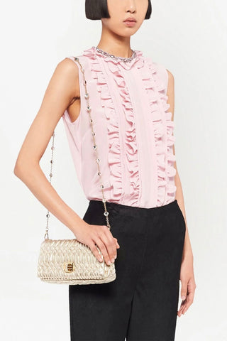 Crystal Cloqué Nappa Leather Bag | (est. retail $3,050) Shoulder Bags Miu Miu   