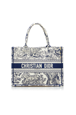 Medium Dioriviera Toile De Jouy Book Tote Blue Bags Christian Dior   