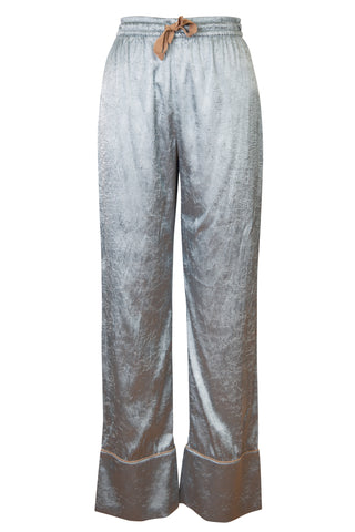 Crinkled-charmeuse Lounge Pants in Blue