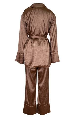 Crinkled-charmeuse Lounge Pants in Brown