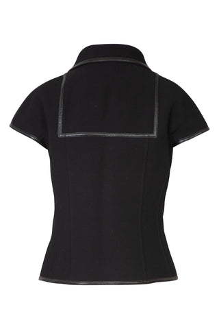 Collared Sleeveless Top in Black