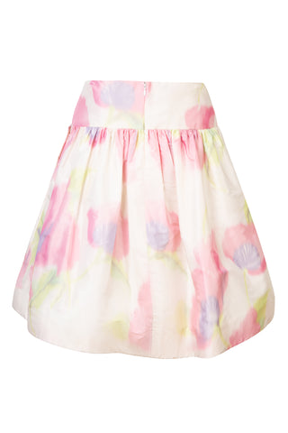 Vintage for Saks Fifth Avenue Floral Warp Print A-line Skirt Skirts Bill Blass   