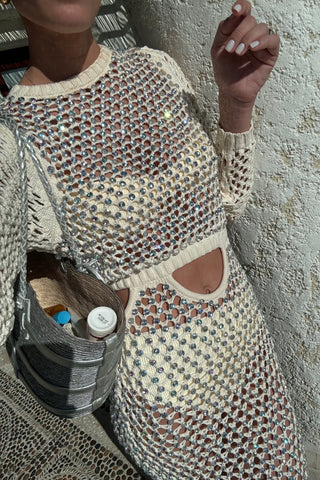 Sade Crystal Crotch Midi Dress | (est. retail $1,695) Dresses Diotima   