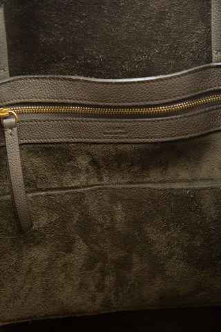 Soft Grained Calfskin Medium Belt Cabas Phantom Taupe Tote Bags Celine   
