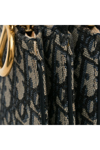 Oblique Saddle Trio Pouch Blue Bags Christian Dior   