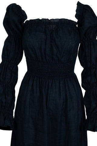 Michelin Linen Dress in Navy | (est. retail $290)