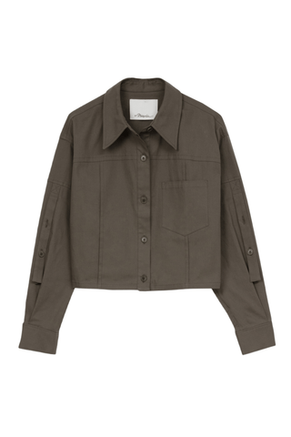 Cropped Convertible Shirt Jacket SHIRT 3.1 Phillip Lim Army XS | US 0 