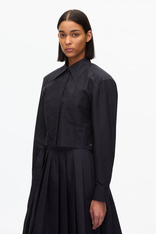 Cropped Shirt With Shoulder Pads SHIRT 3.1 Phillip Lim   