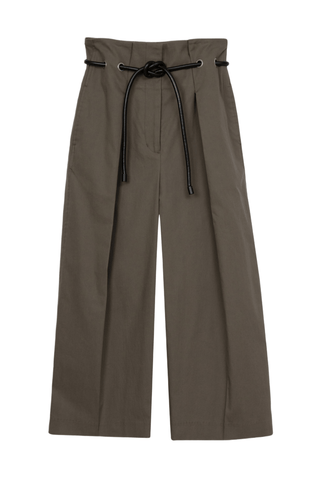 Cropped Wide Leg Origami Trousers PANT 3.1 Phillip Lim Army L | US 10 