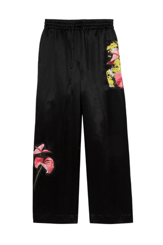 Floral Bouquet Appliqué Pajama Trousers PANT 3.1 Phillip Lim Blk Multi M 