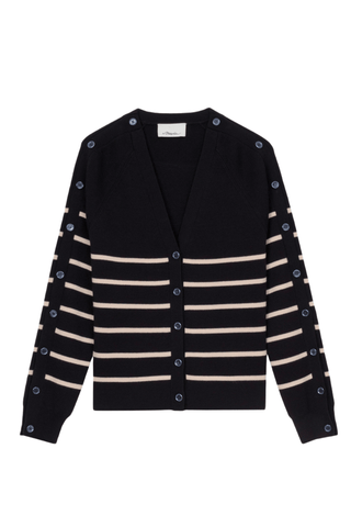 Sailor Stripe Pullover With Lace Cuffs PULLOVER 3.1 Phillip Lim Midnight-Ivory XS 