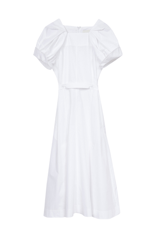 Collapsed Bloom Short Sleeve Belted Dress DRESS 3.1 Phillip Lim White XXS | US 00 