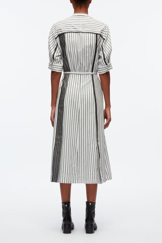 Striped Shirt Dress With Organza Overlay DRESS 3.1 Phillip Lim   