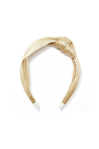 Knotted Headband in Khaki Hair Accessories Emm Kuo   